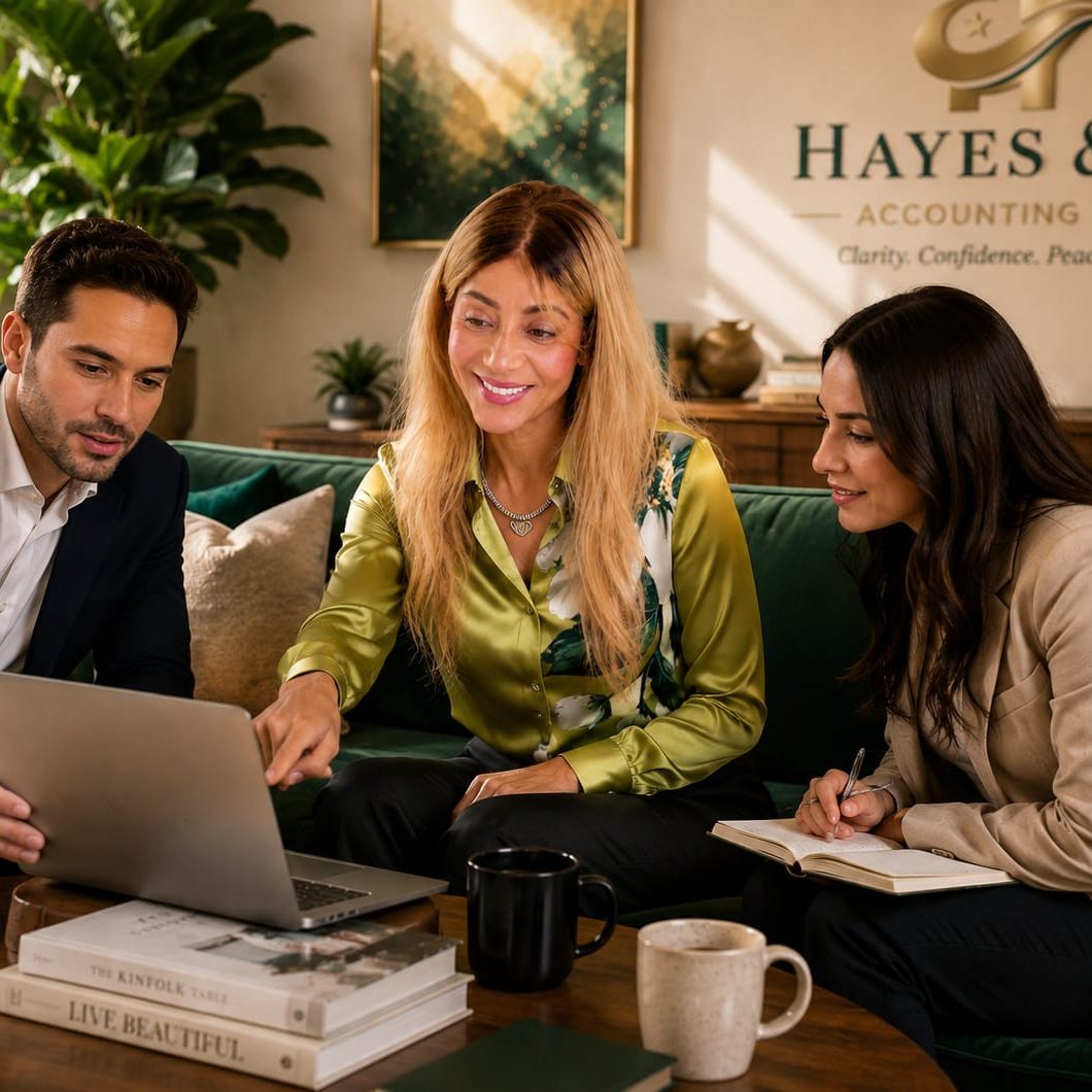 Team collaboration meeting at Hayes & Co demonstrating core values of transparency and partnership with small business  in East London